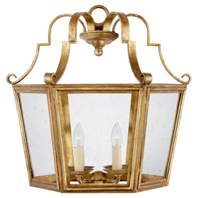 Francoise Sconce in Gilded Iron with Clear Glass